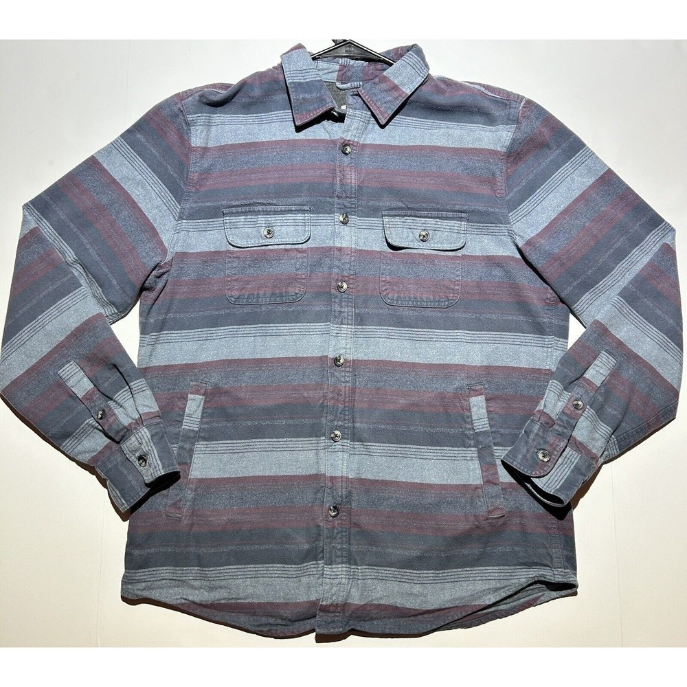 Marine Layer Mens Medium Signature Lined Camping Shirt Heavy Flannel Outdoors
